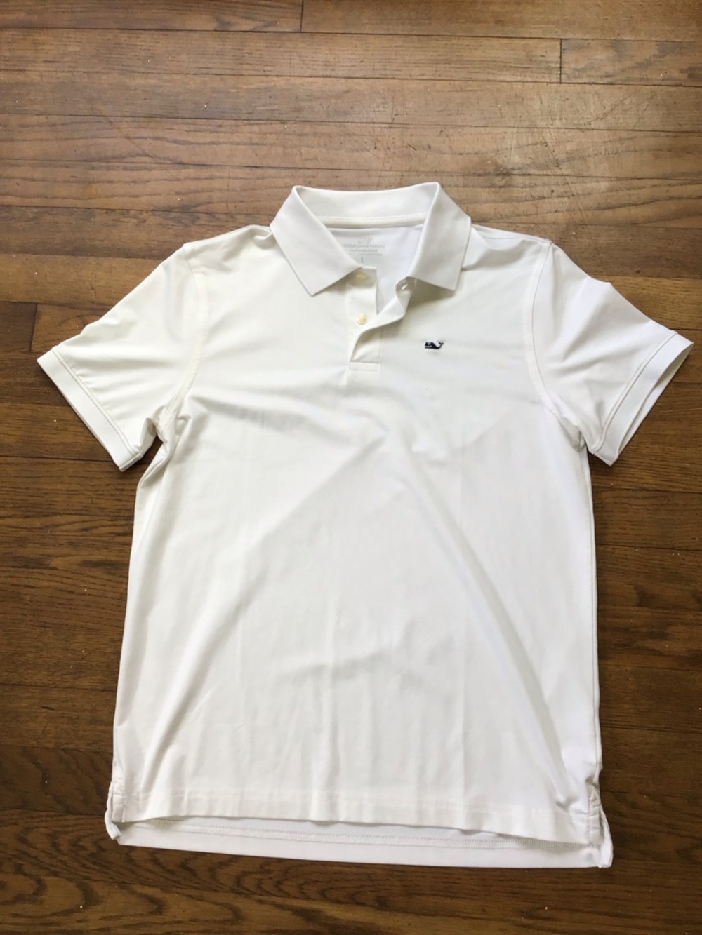 Vineyard Vines Men's White Polo with Whale Logo